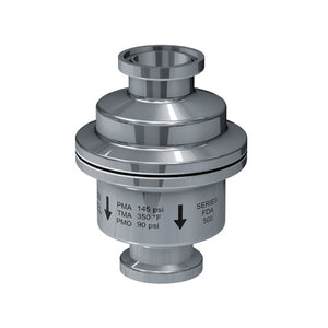 1-1/2" Watson McDaniel FDA500-16-TCTC Thermostatic Clean Steam (Repairable), Stainless Steel Body, 90 PSIG, 9/64" Orifice, Tri-Clamp (TC x TC)