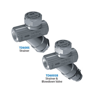 3/4" Watson McDaniel TD600LS-13-N Thermodynamic Steam Trap, High-Pressure WIth Strainer, Stainless Steel 420F, Reduced Size Discharge Orifice, NPT
