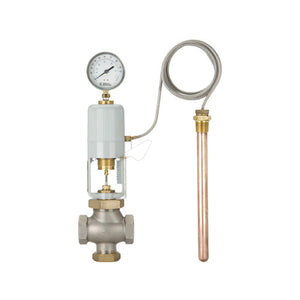 2" Watson McDaniel W94-03-08S15-H17N Direct-Operated Temperature Regulators (For Heating With Steam), Die-Cast Aluminum Housing, 30 - 115°F (Heating), Temperature Indicating Dial (3-1/2"), NPT