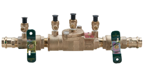 1-1/4" Watts LF007M2-QT (W/PRESS) 1 1/4, Lead-Free Bronze, Double Check Valve Backflow Preventer Assembly with Quarter Turn Ball Valve Shutoffs, Single Top Entry, Viega Propress Adaptors