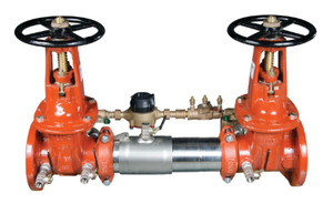 2-1/2" Watts LF757DCDA-OSY-GPM 2 1/2, Lead-Free Stainless Steel, Double Check Detector Backflow Preventer Assembly, OSY Gate Valve Shutoff, Gallons/Minute Meter