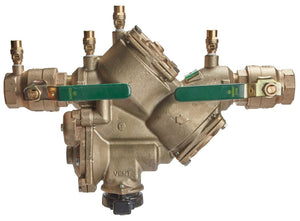 1-1/4" Watts LF909M1-QT-FS 1 1/4, Lead-Free Copper Silicon Alloy, Reduced Pressure Zone Backflow Preventer Assembly, Quarter Turn Ball Valve Shutoff, Backflow Flood Sensor