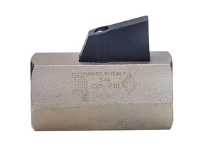 Bonomi 383M Ball Valve, Standard Port, Brass Body, MNPT x FNPT Threaded, One Piece