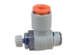 1/8" NPT x 1/4" Bonomi AS2201F-N01-07S Tube OD Right Angle Flow Control