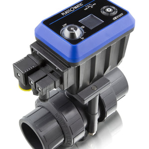 Plast-O-Matic CAFEN1-3 Series, PVC Body, FKM Seat, NPT, Electrically Actuated Ball Valve