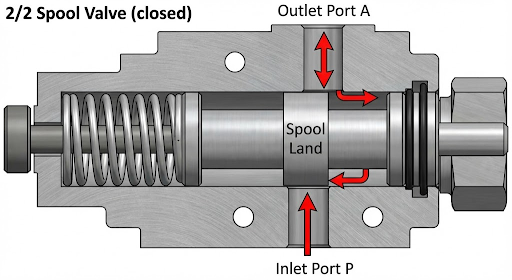 How does a spool valve work